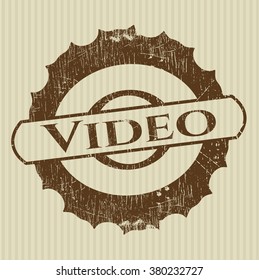 Video rubber seal with grunge texture