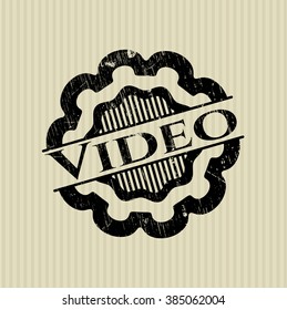 Video-Gummistempel mit Grunge-Textur