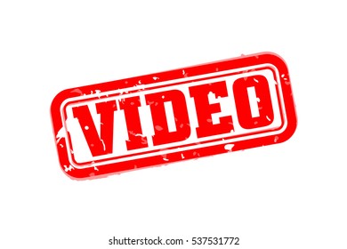 Video rubber stamp vector illustration
