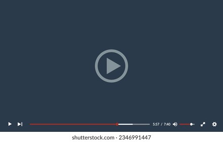 Video Screen icon, Screenshot of Video Player Template for web or mobile, Video streaming