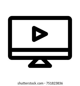 video screen on isolated background