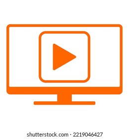 Video and screen on white