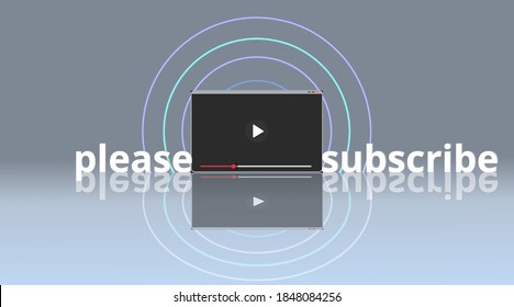 Video screen play button, Streaming preview template, 3d with likes and hearts, happy live, social media concept with media icons, chat box and , creative design, cute multimedia  vector