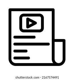 video script icon or logo isolated sign symbol vector illustration - high quality black style vector icons
