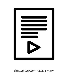 video script icon or logo isolated sign symbol vector illustration - high quality black style vector icons
