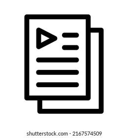 video script icon or logo isolated sign symbol vector illustration - high quality black style vector icons
