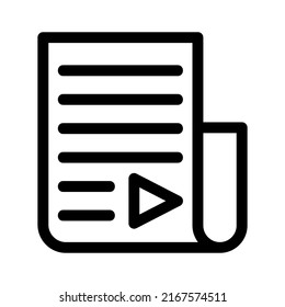 video script icon or logo isolated sign symbol vector illustration - high quality black style vector icons
