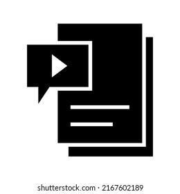 video script icon or logo isolated sign symbol vector illustration - high quality black style vector icons
