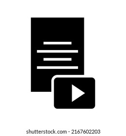 video script icon or logo isolated sign symbol vector illustration - high quality black style vector icons
