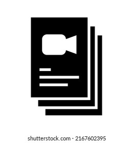 video script icon or logo isolated sign symbol vector illustration - high quality black style vector icons
