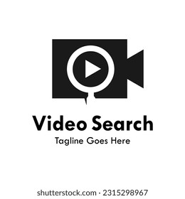 Video search design logo template illustration