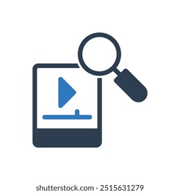 Video Símbolo de signo de icono de Búsqueda