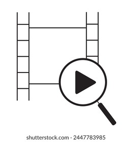 Video-Suche-Symbol Vektorgrafik Design. Video-Suche-Symbol Vektorgrafik Design