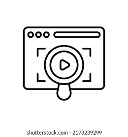 Video Search icon in vector. Logotype