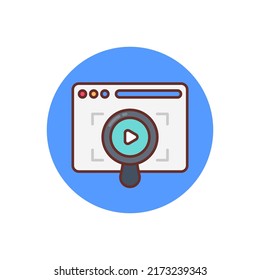 Video Search icon in vector. Logotype