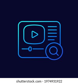 video search line icon for apps
