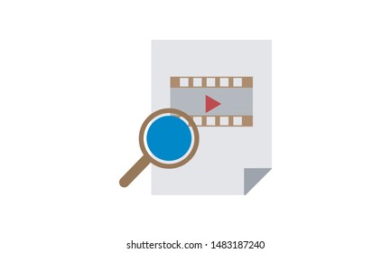video search vector icon - vector