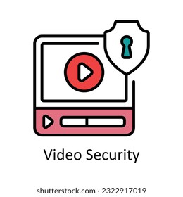 Bildsicherheit abgeschlossen Outline Icon Design Illustration. Online-Steamingsymbol auf weißem Hintergrund EPS10-Datei