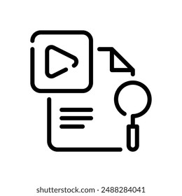 Video SEO Icon Vector Illustration