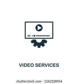Video Services icon. Premium style design from design ui and ux collection. Pixel perfect video services icon for web design, apps, software, printing usage.