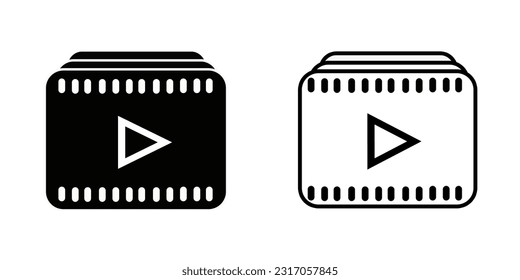 Icono de vídeo. Símbolo, ilustración del logotipo.