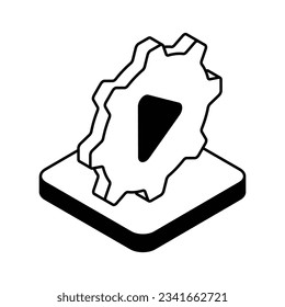 Video Setting icon, vector stock illustration.