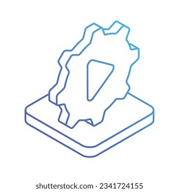 Video Setting icon, vector stock illustration.