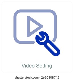 Video Setting and production icon concept