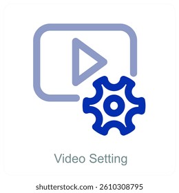 Video Setting and production icon concept