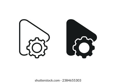 Icono de configuración de vídeo. Vector de ilustración