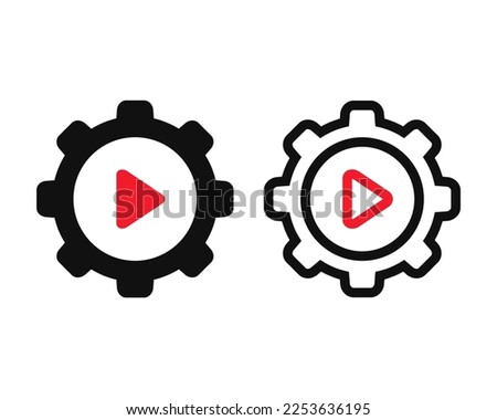 Video settings icon. Illustration vector