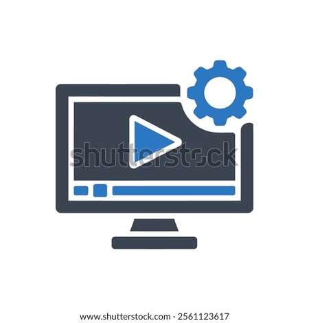Video Setup Icon On White Background