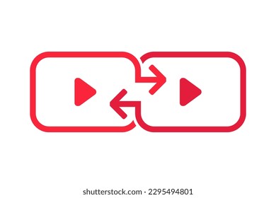 Icono para compartir video. Vector de ilustración