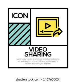 VIDEO SHARING AND ILLUSTRATION ICON CONCEPT 