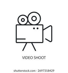 Video shoot thin line icons. Original vector illustration.
