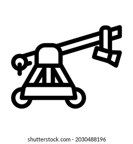 video shooting crane line icon vector. video shooting crane sign. isolated contour symbol black illustration