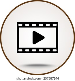 Video sign icon, vector illustration. Flat design style