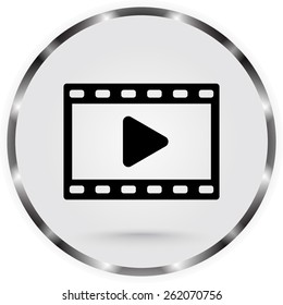 Video sign icon, vector illustration. Flat design style