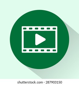 Video sign icon, vector illustration. Flat design style