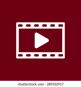 Video sign icon, vector illustration. Flat design style