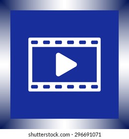 Video sign icon, vector illustration. Flat design style