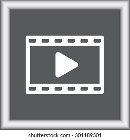 Video sign icon, vector illustration. Flat design style