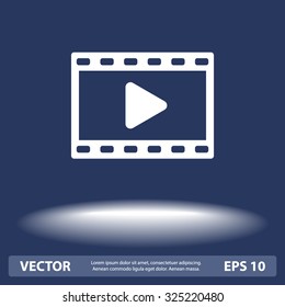 Video sign icon, vector illustration. Flat design style