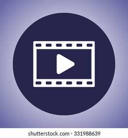 Video sign icon, vector illustration. Flat design style