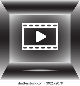Video sign icon, vector illustration. Flat design style