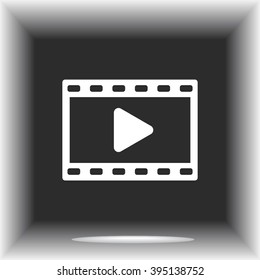 Video sign icon, vector illustration. Flat design style