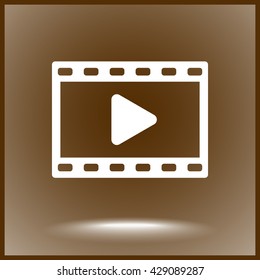 Video sign icon, vector illustration. Flat design style