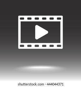 Video sign icon, vector illustration. Flat design style