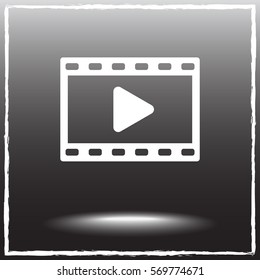 Video sign icon, vector illustration. Flat design style