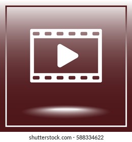 Video sign icon, vector illustration. Flat design style
